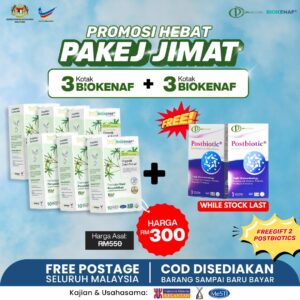 PAKEJ JIMAT (6 KOTAK BIOKENAF + 2 POSTBIOTIC )